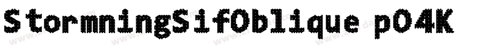StormningSifOblique-pO4K字体转换