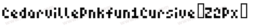 CedarvillePnkfun1Cursive-Z2Px字体转换