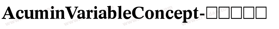 AcuminVariableConcept字体转换