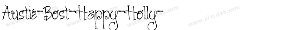 Austie-Bost-Happy-Holly字体转换