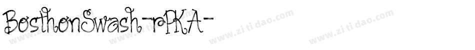 BosthonSwash-rPKA字体转换