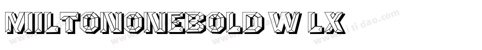 Miltononebold-w6Lx字体转换