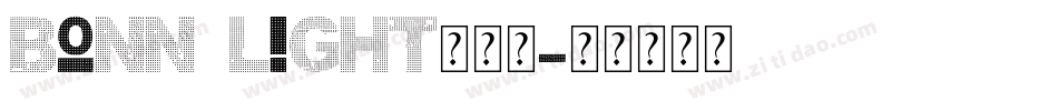 bonn_light生成器字体转换