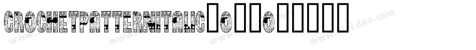 CrochetPatternItalic-o57o字体转换