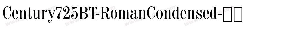 Century725BT-RomanCondensed字体转换