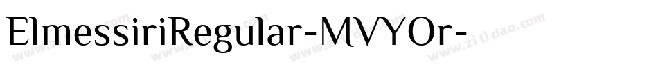 ElmessiriRegular-MVYOr字体转换