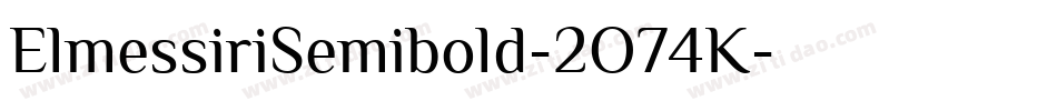 ElmessiriSemibold-2O74K字体转换