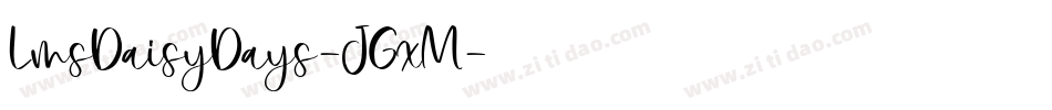 LmsDaisyDays-JGxM字体转换