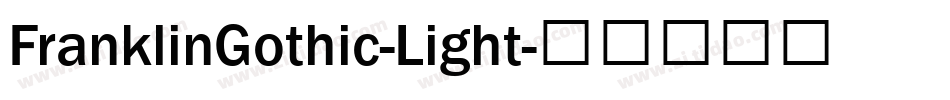 FranklinGothic-Light字体转换
