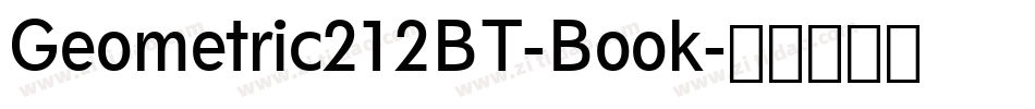 Geometric212BT-Book字体转换