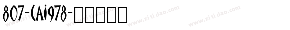 807-CAI978字体转换