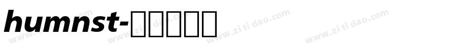 humnst字体转换
