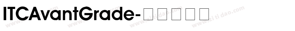 ITCAvantGrade字体转换