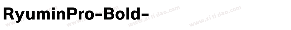 RyuminPro-Bold字体转换