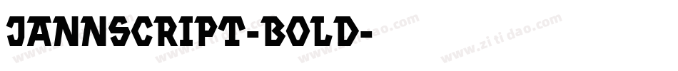 jannscript-bold字体转换