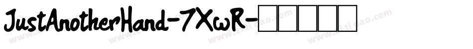 JustAnotherHand-7XwR字体转换