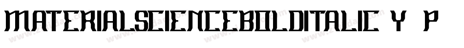 MaterialScienceBoldItalic-Y9p2字体转换