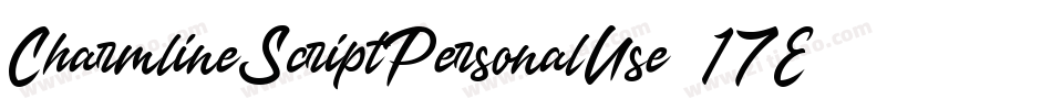 CharmlineScriptPersonalUse-17EB字体转换