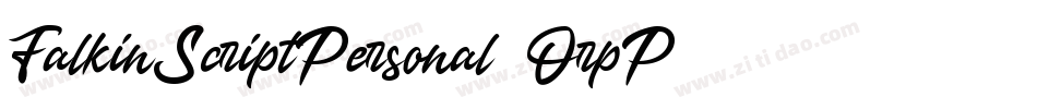 FalkinScriptPersonal-OrpP字体转换