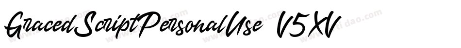 GracedScriptPersonalUse-V5XV字体转换 GracedScriptPersonalUse-V5XV字体转换