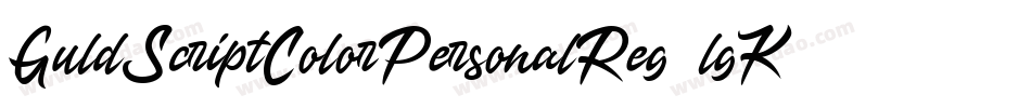 GuldScriptColorPersonalReg-lgKLD字体转换