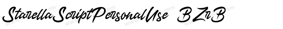 StarellaScriptPersonalUse-BZrB字体转换