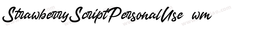 StrawberryScriptPersonalUse-wm5x字体转换