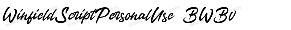 WinfieldScriptPersonalUse-BWBv5字体转换