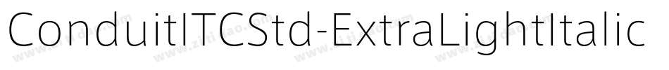 ConduitITCStd-ExtraLightItalic字体转换
