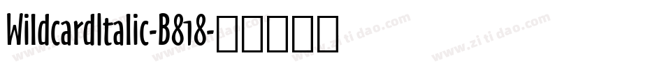 WildcardItalic-B818字体转换