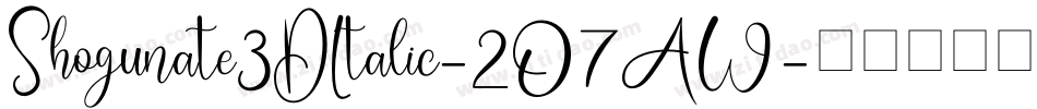 Shogunate3DItalic-2O7AW字体转换