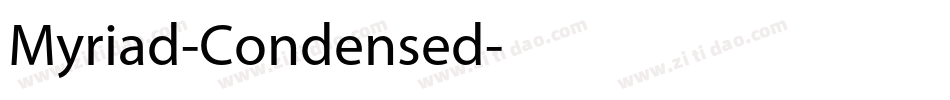 Myriad-Condensed字体转换