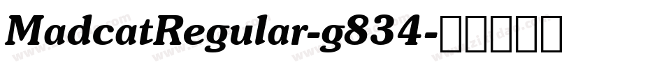MadcatRegular-g834字体转换