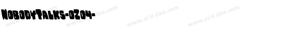 NobodyTalks-oZo4字体转换
