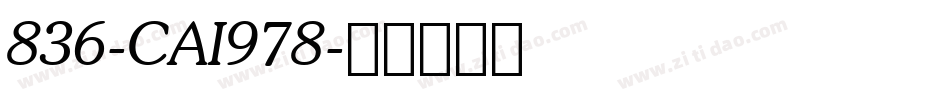 836-CAI978字体转换