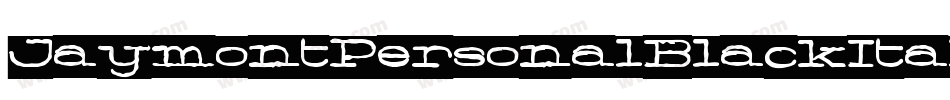 JaymontPersonalBlackItalic-jew7字体转换