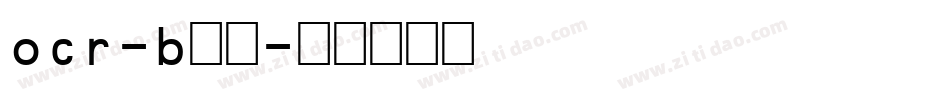 ocr-b字体字体转换