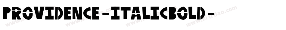 Providence-ItalicBold字体转换