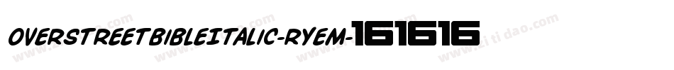 OverstreetBibleItalic-RYeM字体转换