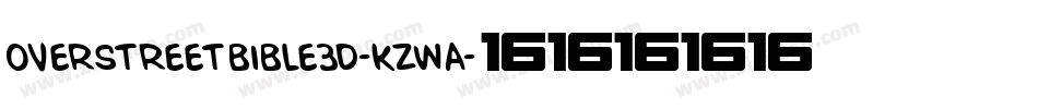 OverstreetBible3D-KzwA字体转换