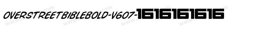 OverstreetBibleBold-v6O7字体转换