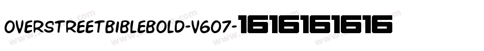OverstreetBibleBold-v6O7字体转换