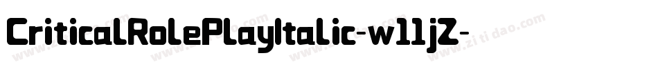CriticalRolePlayItalic-w11jZ字体转换