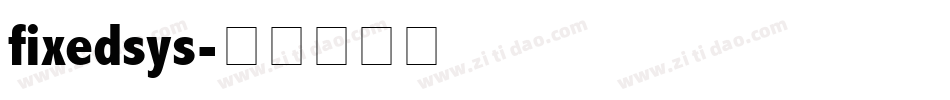 fixedsys字体转换