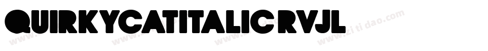 QuirkyCatItalic-RVJl字体转换