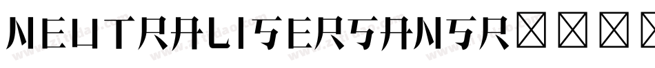 NEUTRALISERSANSRegular_0字体转换