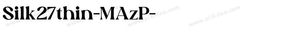 Silk27thin-MAzP字体转换
