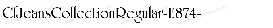 CfJeansCollectionRegular-E874字体转换
