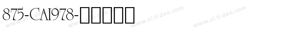 875-CAI978字体转换