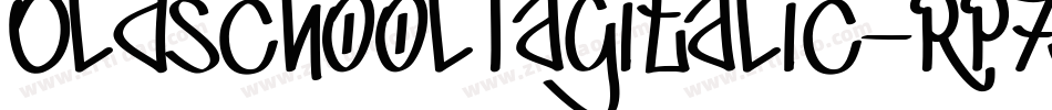 OldschoolTagItalic-rP7K字体转换